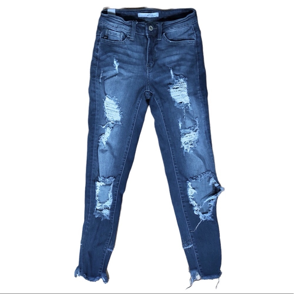 KanCan Women’s Distressed Skinny Jeans Size W1/24